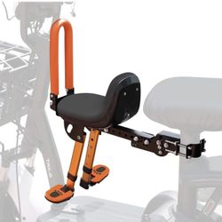 OUSEXI Front Child Bike Seat,Foldable Front Mounted Kids with Backrest and Footrest 