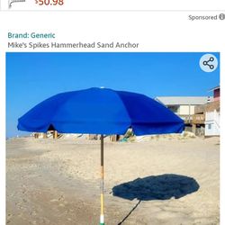 Gently Used Mike's Spike For Your Beach Umbrella 