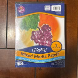 3 50 Count Pads mixed Media Paper