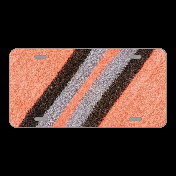 License Plate Novelty Car Front Fabric Textile Texture Surface Peach