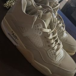 Air Jordan 4s Off White Size 11