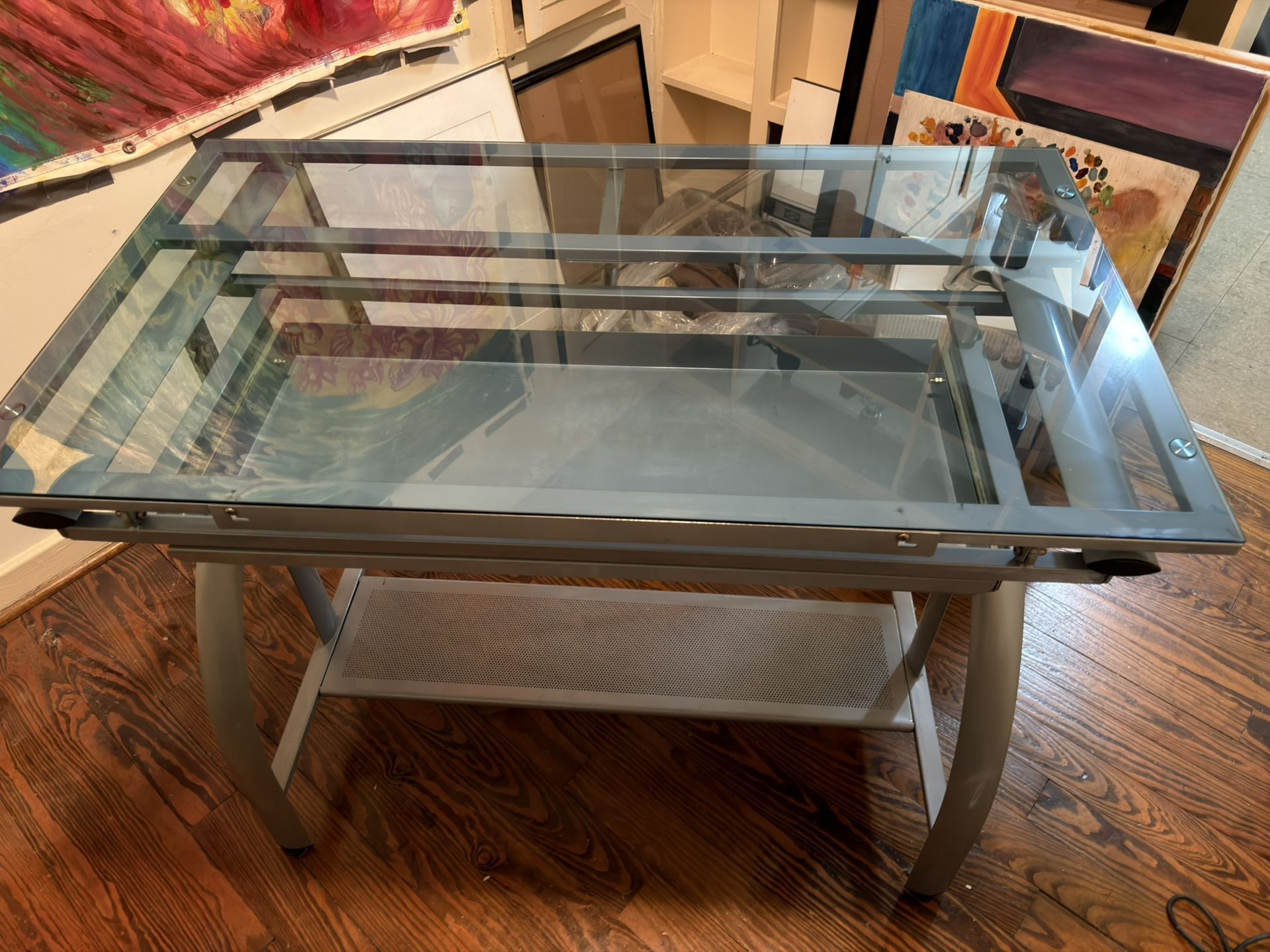Tempered Glass Drafting Table 42”x24”