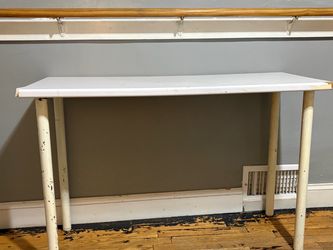 White Metal Console Table