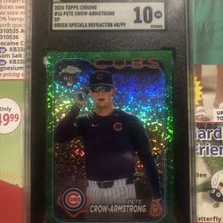 Pete Crow Armstrong Green Sprekle Rookie Card /99