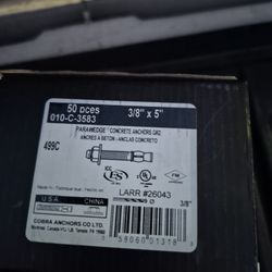 3/8 X 5 Concrete Anchors 