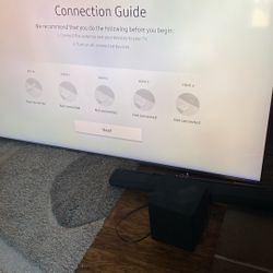 Samsung 85 Inch Smart Tv With Wall Mount, Sound Bar, Bass Speaker, LED 