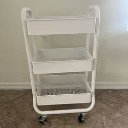 White rolling Cart 
