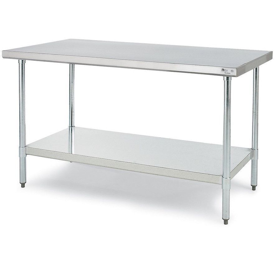 NEW 96"W X 30"D Stainless Steel Economy Work Table John Boos FBLG9630 #3494-OB