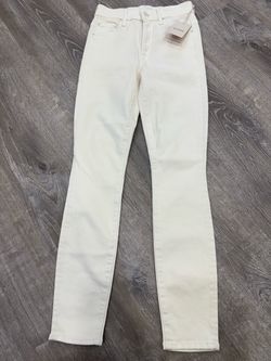 MOTHER High Waisted Looker Ankle White Denim Jeans Women’s 24 NWT