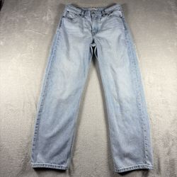 Levi's Loose Straight Jeans Women's Size 26 Blue Light Wash Distressed #2335