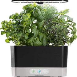 AeroGarden Harvest Indoor Garden Hydroponic System with LED Grow Light and Herb Kit, Holds up to 6 Pods, Black