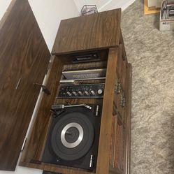 Wood Dresser Record Player