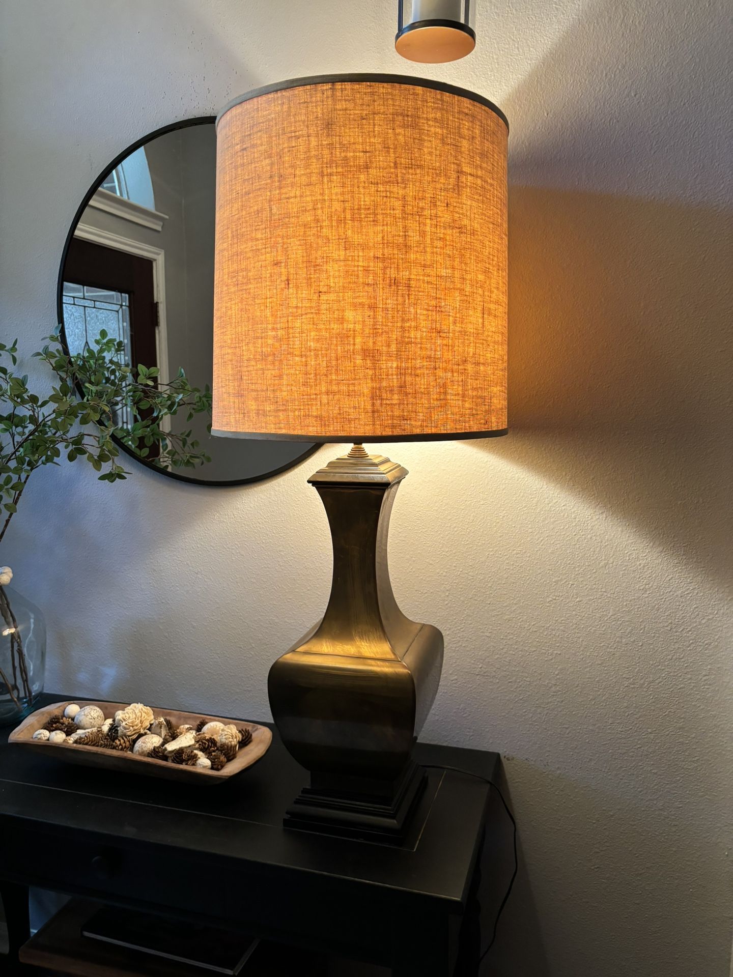 Large Italian Punta Style Bronze Lamp