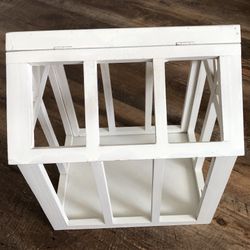 White Wooden Greenhouse Without Glass 