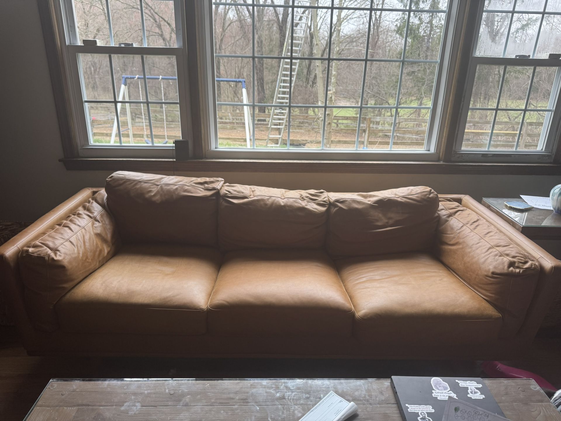 Leather Couch Paid $1800