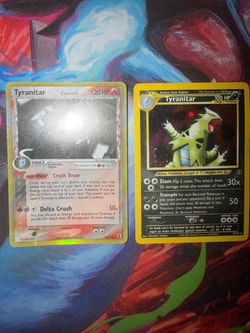 Vintage Tyranitar Pokemon Cards
