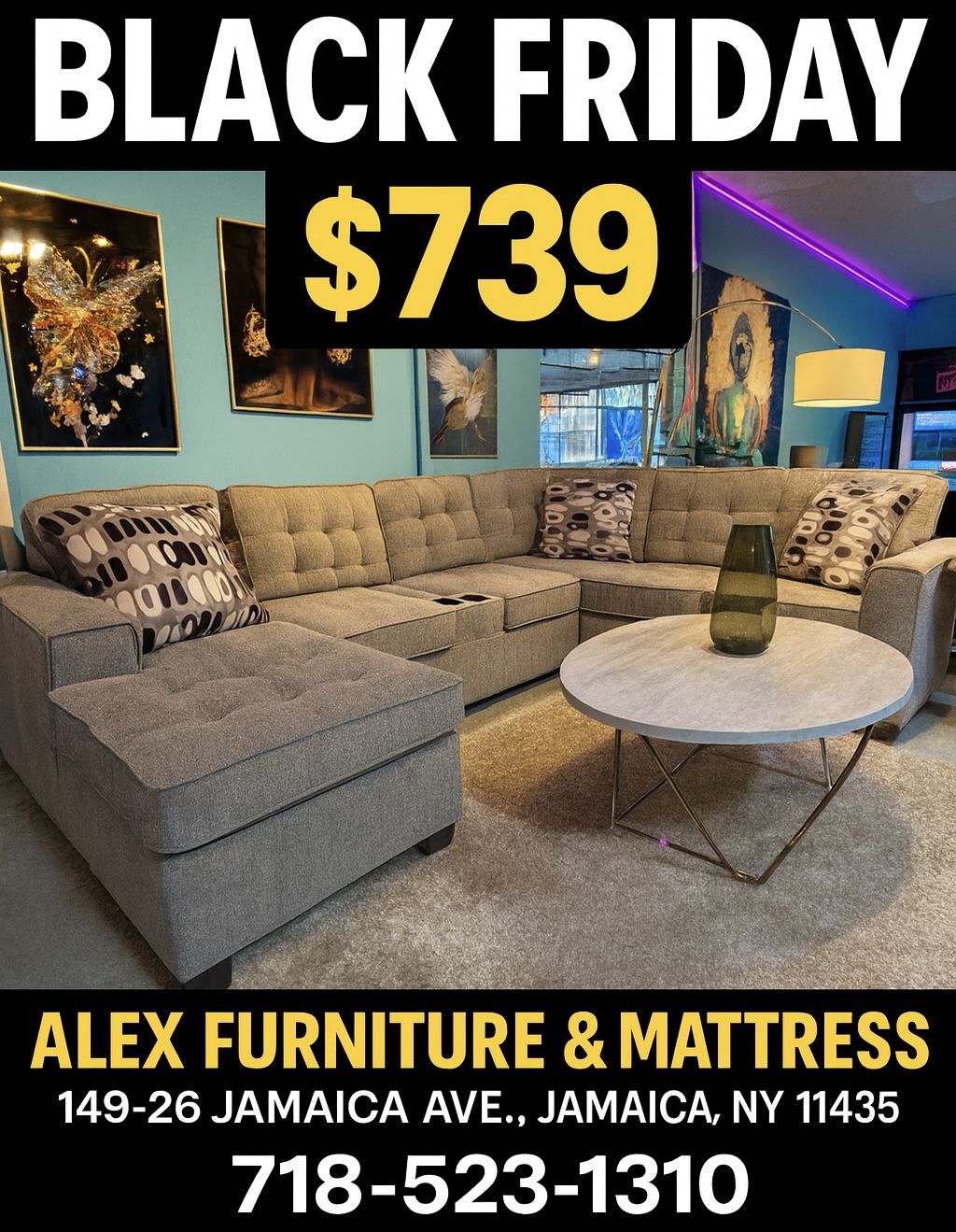 Hottest Sale Of The Year!! Brand New Sectional On Sale Just $739!!