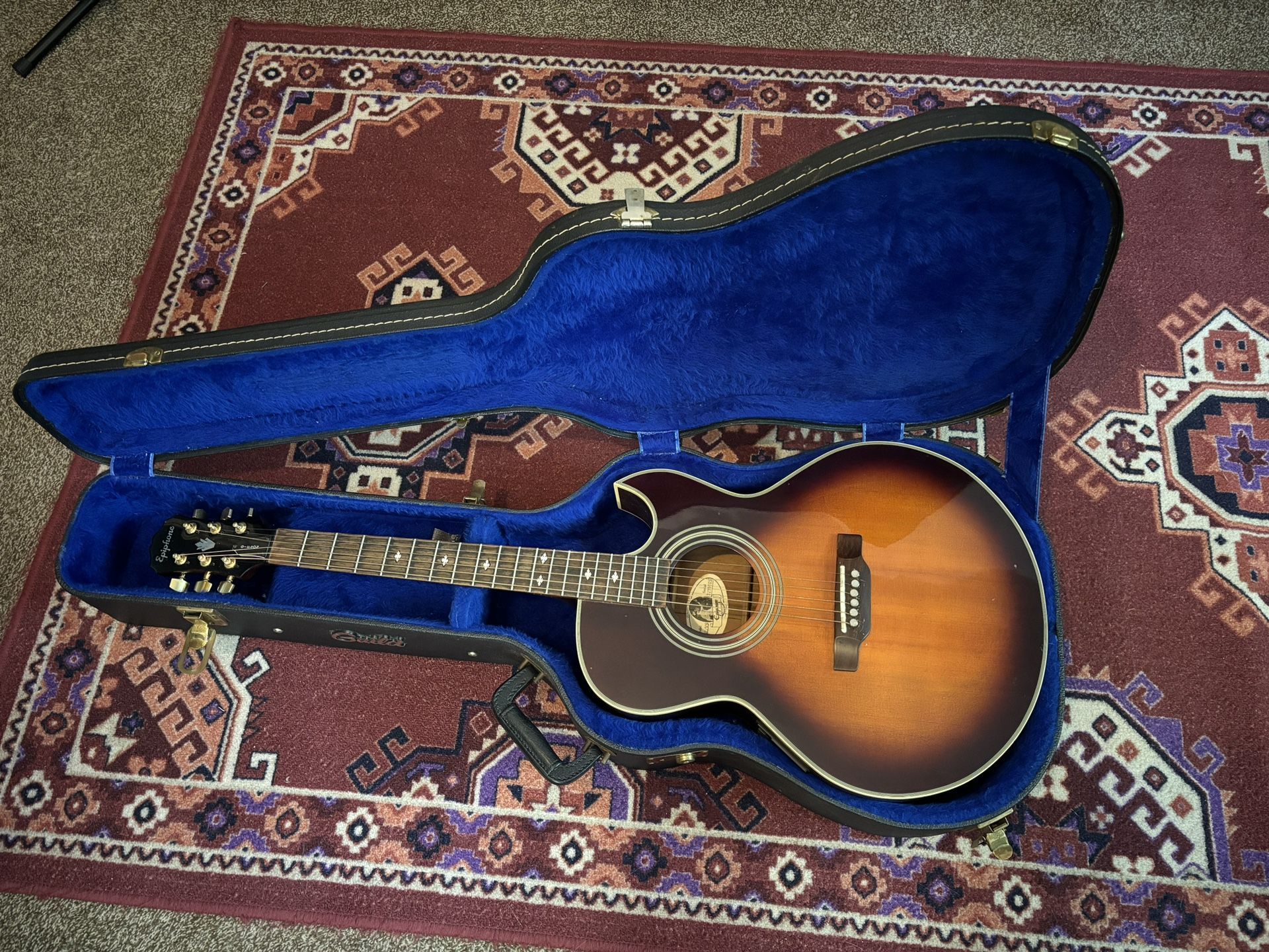 Epiphone PR-5E Acoustic-Electric Guitar. Sunburst, 1990’s Made In Korea