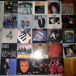 (24) Vinyl Records, Only 80s Rock, Pop, See The Pics