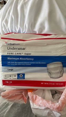 Adult disposable underwear size L $5 pk