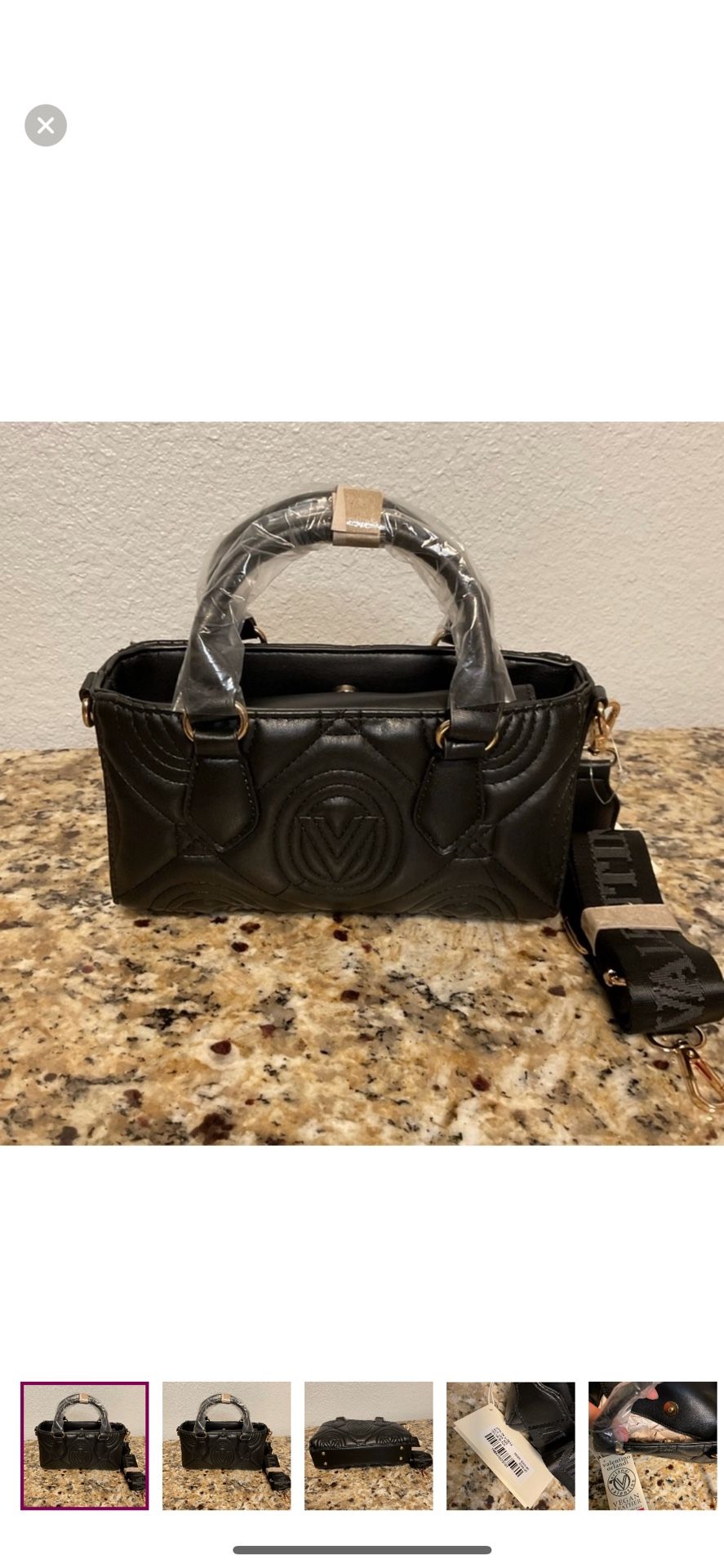 Valentino Orlandi Black Quilted Bag NWT