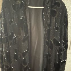 Black sequin jacket size extra large