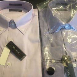 2 Brand New Damon Men Dress Shirts Size 16