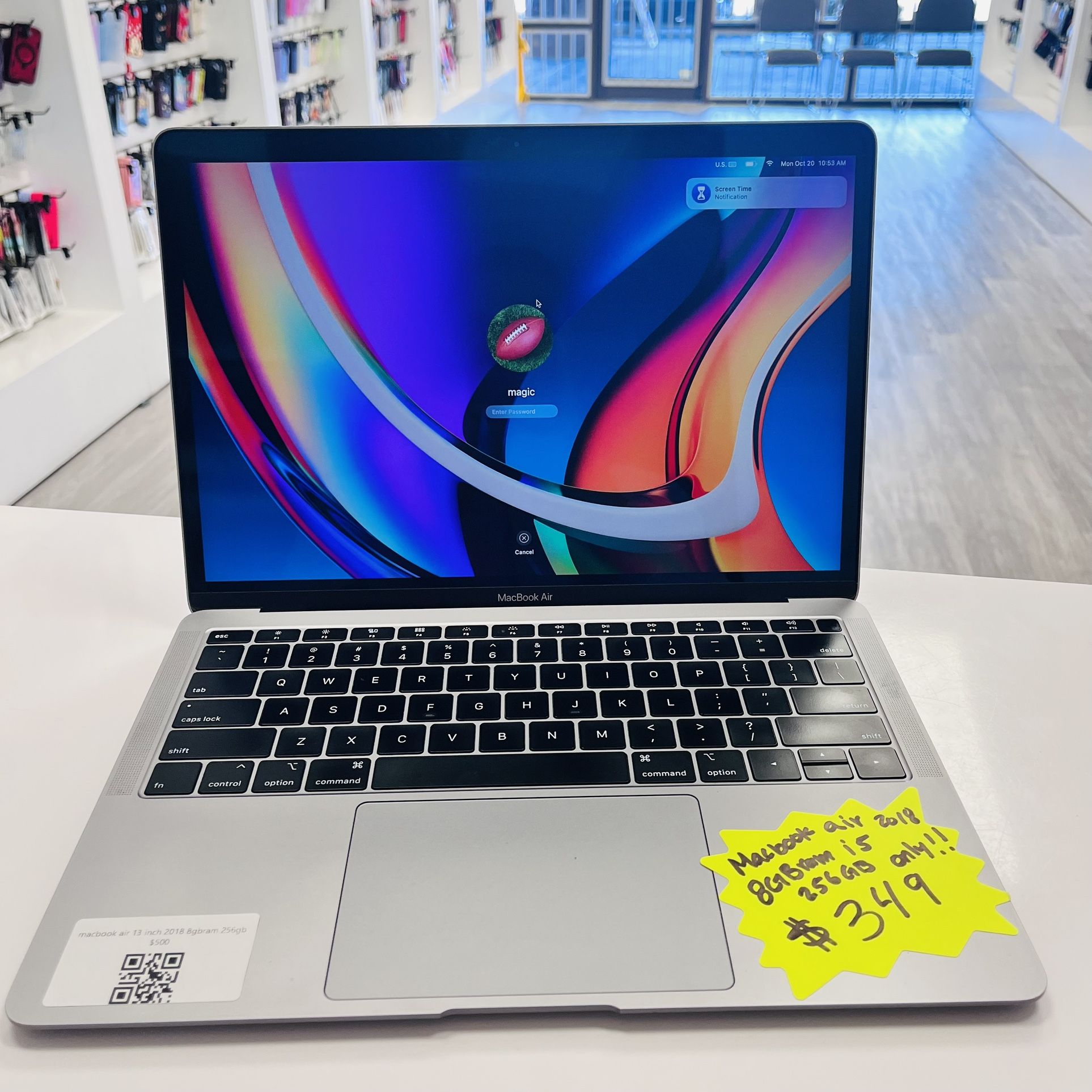 MacBook Air 13 Inch 2018 8gb Ram 256gb $50 Down Payment 