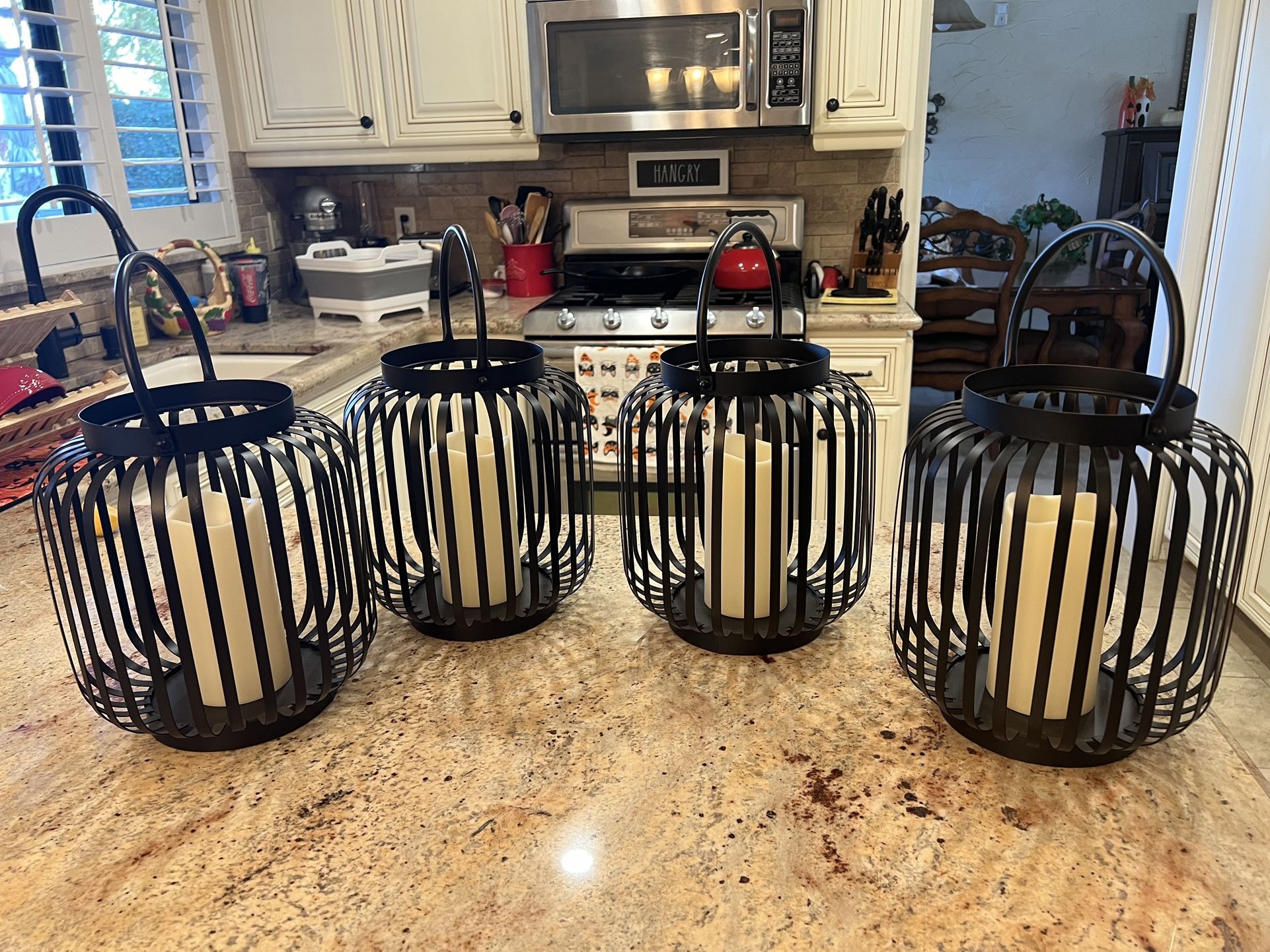 Black Lanterns with Candles