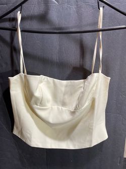 Salty Girl cream satin corset top in size M #corsettop #satin