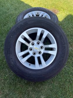 OEM Chevy/GMC 18” tires and wheels