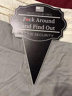 FAFO Home Security Yard Sign