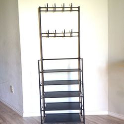 New 5 Tier Black Shoe Organizer Rack