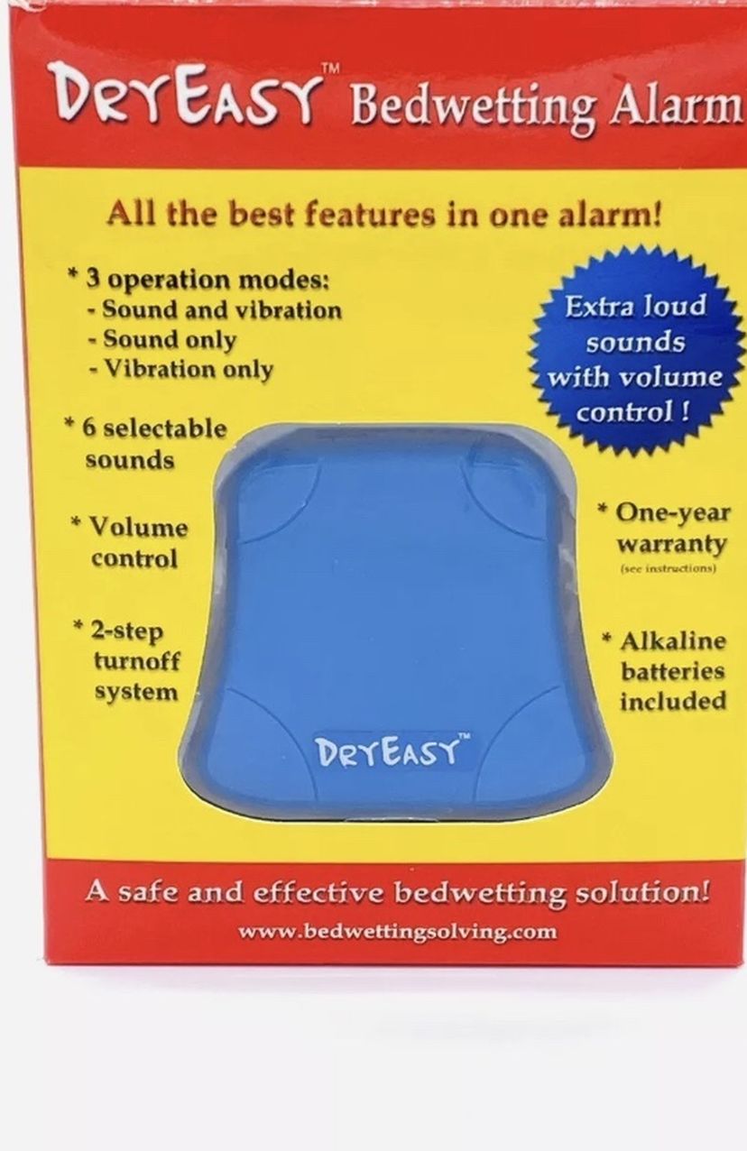 DryEasy Bedwetting Alarm with Volume Control 6 Selectable Sounds and Vibration