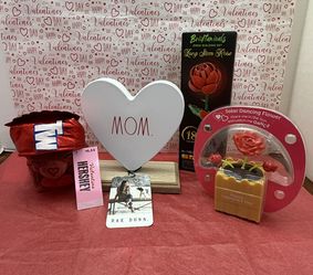 Valentine's Day Gift Set with Rae Dunn Heart Decor and Treats