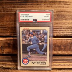 1983 Fleer Ryne Sandberg Rookie PSA 8 Cubs Baseball Card