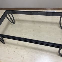 Free - Glass/Metal Frame Coffee Table 