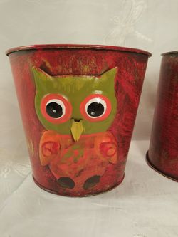 Owl Decor Bucket Bank Thumbnail