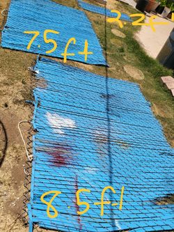 Blue Chain Link Fence Privacy Slats