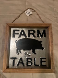 Pier One — Farm to Table Pig Wall Sign