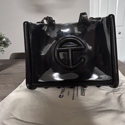 Telfar × Melissa Medium Jelly Shopper – Black Sheer