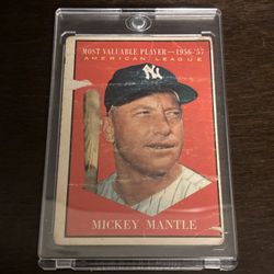 1956-57 Topps Most Valuable Player #475 Mickey Mantle 