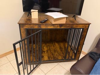 Single Dog Crate Furniture / Dog Kennel End Table