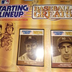 1989 Mantle DiMaggio Starting Lineup Toy Smashed Box