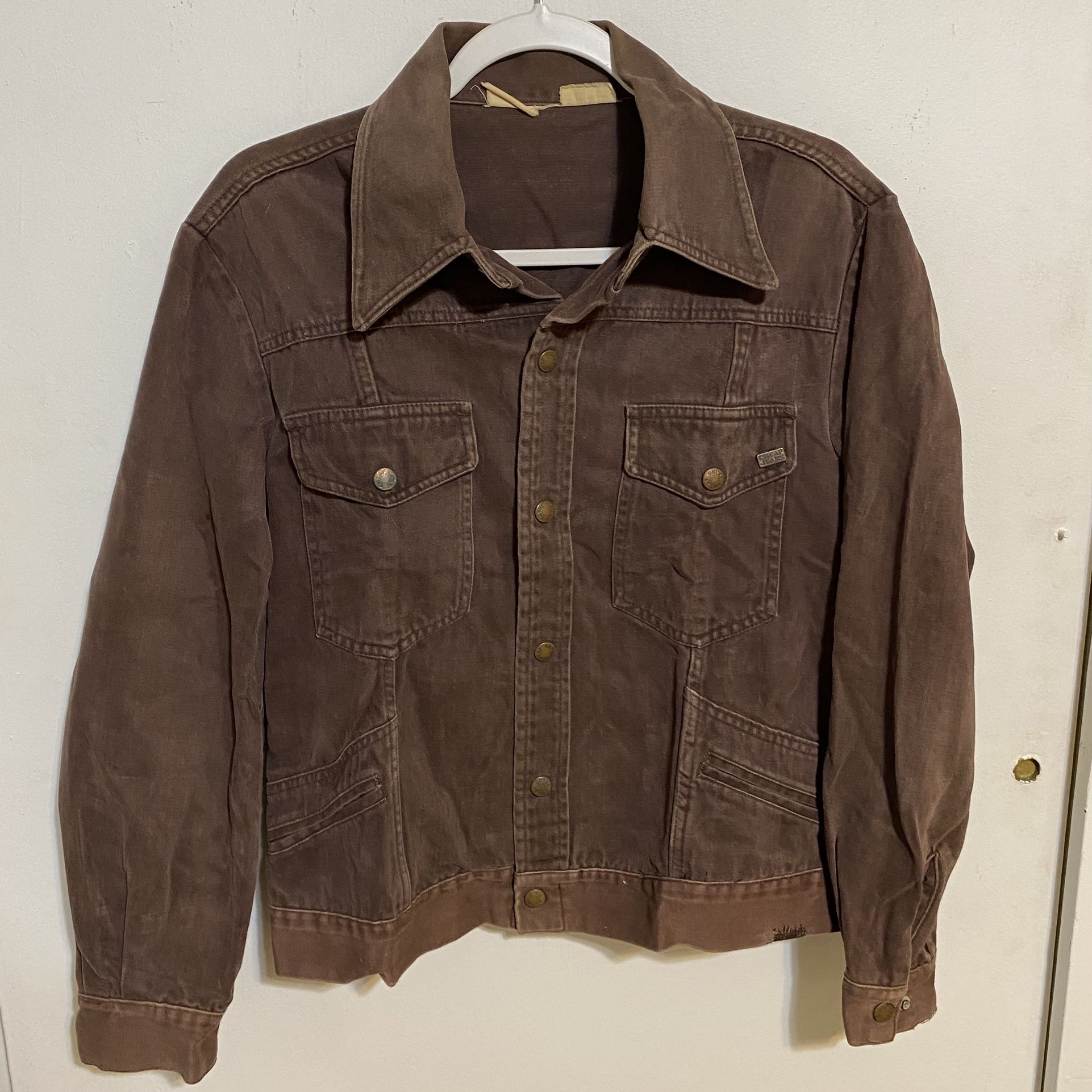 90s Vintage CHEAP JEANS Brown Denim Jacket