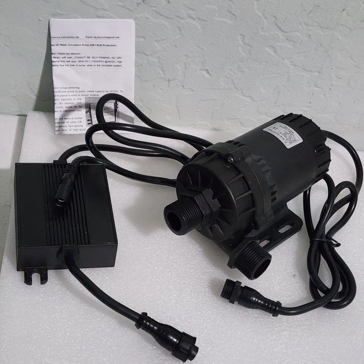 SHYSKY Heavy Duty Low Noise 24V 120W Micro Brushless DC Water Pump DC60G-2412...