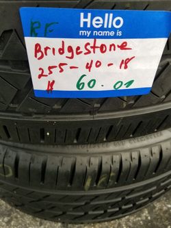Bridgestone 255 40 18 RF.