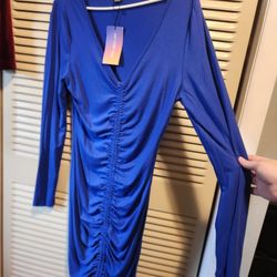 Brand New , Sexy Dress Blue Size Large