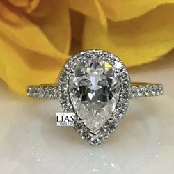 New 18k White Gold Engagement Ring 