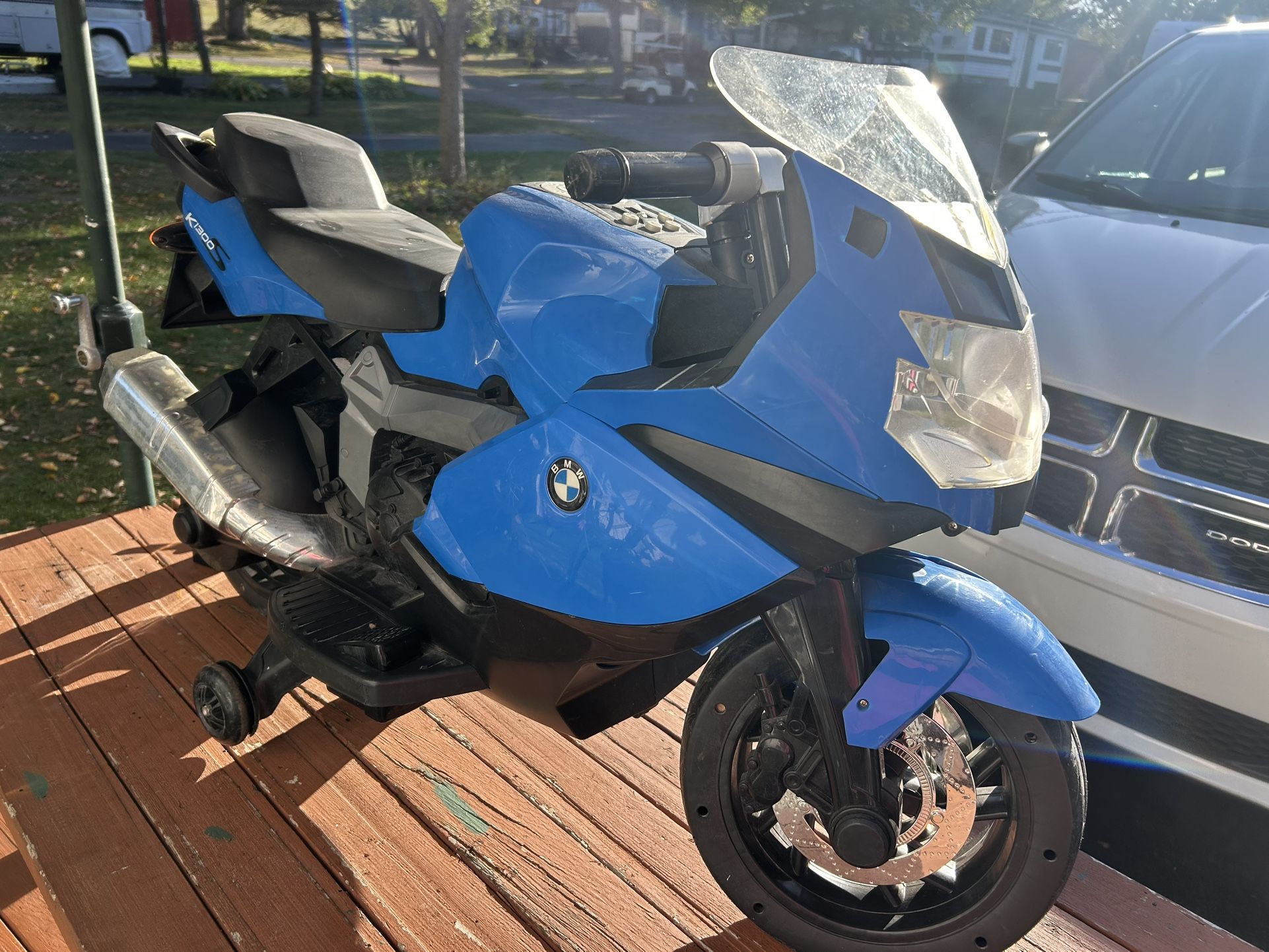 Toy BMW sport bike motorcycle for kids or man cave decor
